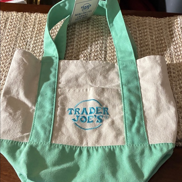 Trader Joe'S Other - Trader Joe's Mint Canvas Tote Bag